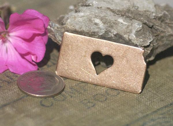 Kansas State Cutout Heart Blanks Variety of Metals