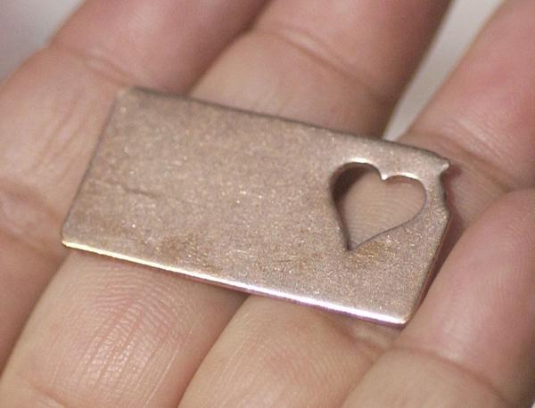 Kansas State Cutout Heart Perfect Blanks for Enameling Metalworking Stamping Texturing Blank Variety of Metals