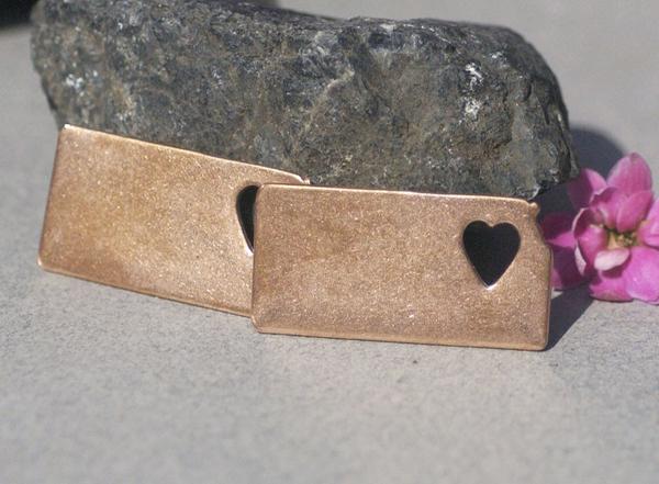 Kansas State Cutout Heart Blanks Variety of Metals