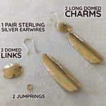 Simple Lightly Hammered Long Teardrop Earring Kit