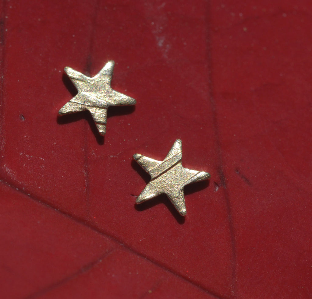 Textured Stripes - Tiny metal Star 4.5mm blanks