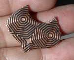 Hexagon Texture Arabic Shaped Earring or Pendant 26mm x 22mm Blank for Enameling Stamping Texturing Blanks Variety of Metals