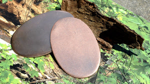 Copper Oval Shape 64mm x 41mm  Blanks Shape for Enameling Stamping Texturing Variety of Metals, - 2 pieces