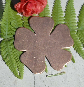 Large Flower Blanks Shape for Enameling Metalworking Polished Blanks Variety of Metals, 4 Pieces