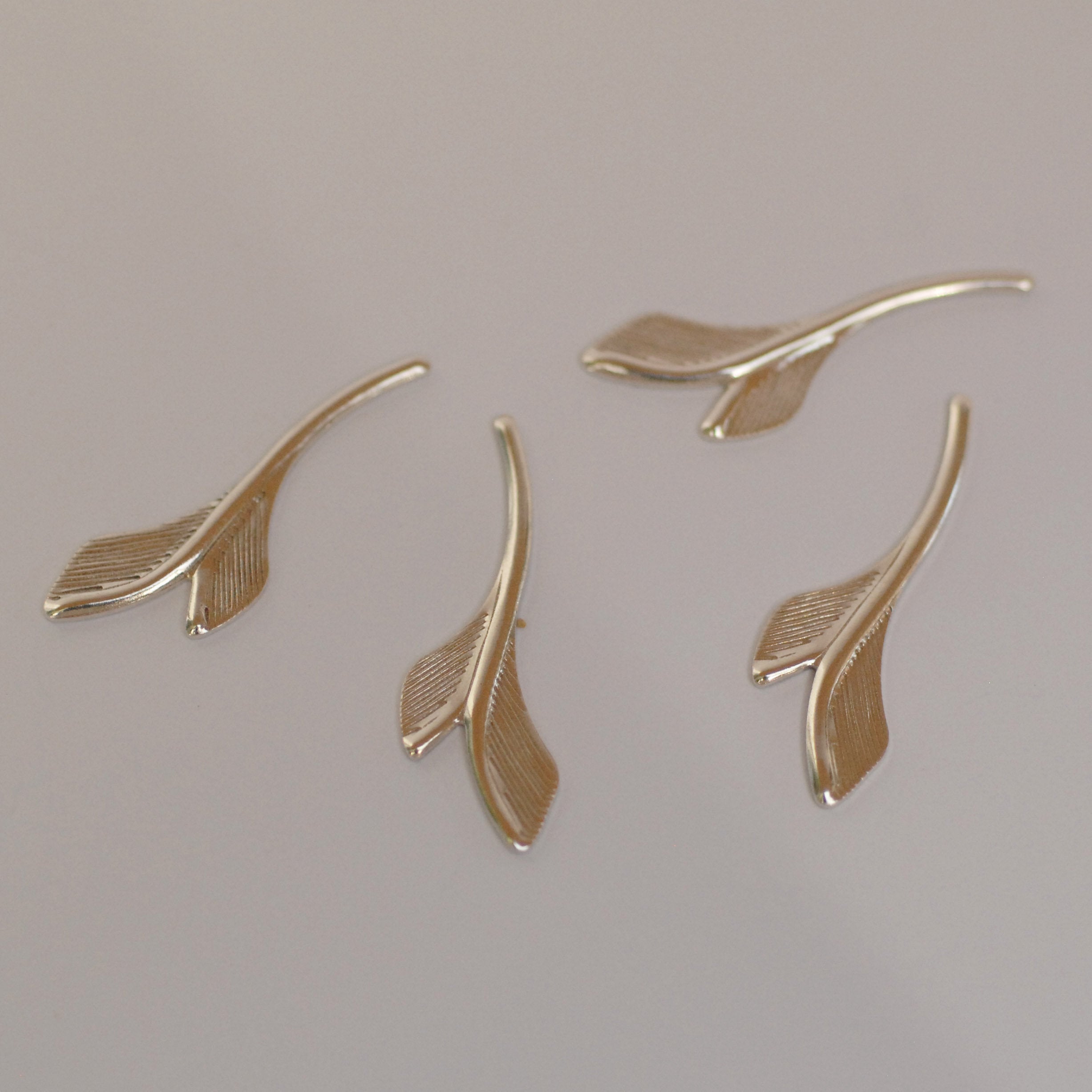 Sterling silver Leaf Double Blank Shape for soldering, perfect for earrings or charms