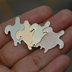 Sea Turtle Blanks for Copper Enamel or Hand Stamping - 20mm x 23mm