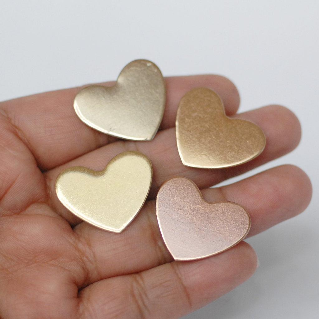 Heart shapes metal blanks 20mm x 25mm 24g 22g 20g love hearts for making jewelry