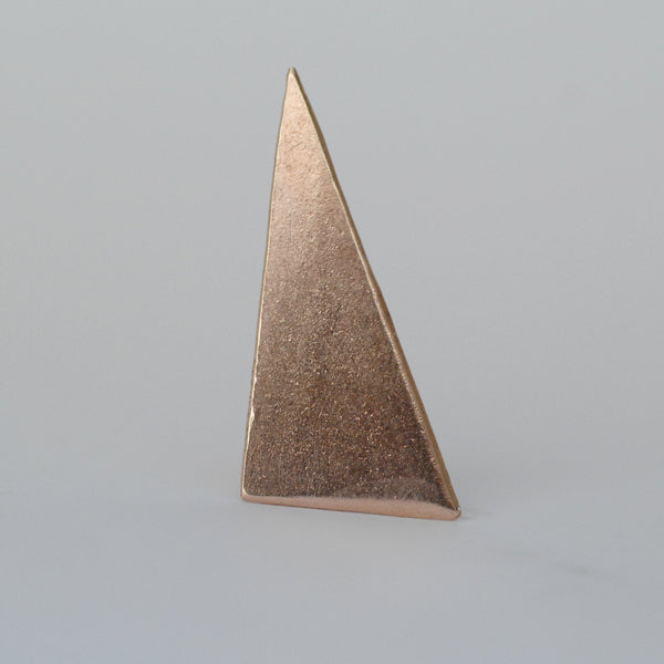 Geometric long Triangle shape 15mm x 30mm solid copper blanks for  Enameling, raw brass, pure bronze, nickel silver, 24g 22g 20g - Supply Diva