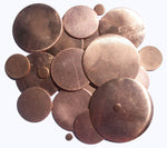 Pure Copper 33mm Disc Blank Cutout 24G Enameling Stamping Texturing Charm, Jewelry Supplies - 1 1/4 inch - 5 Pieces