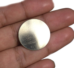 Nickel Silver 25mm Blank, Enameling Stamping Soldering Charms - Jewelry Supplies - 4 Pieces