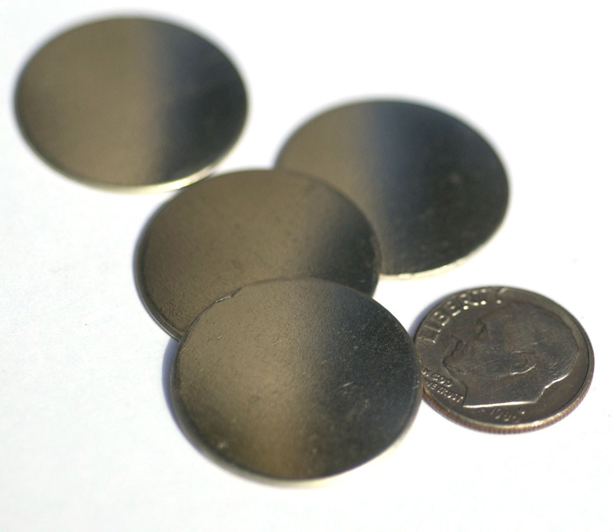 Nickel Silver 25mm Blank, Enameling Stamping Soldering Charms - Jewelry Supplies - 4 Pieces