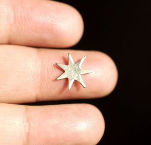 Nickel Silver Fireworks Blank 7 pointed Star for Soldering or Stamping - Jewelry Supplies by SupplyDiva