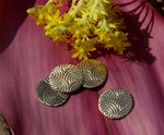 Swirls Pattern Bronze 12mm Disc Polished Textured Blanks Shape - 6 Pieces