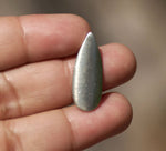 Nickel Silver Teardrop Curved Leaf  20g 24 x 10mm Blank Cutout for Metalworking Soldering Stamping Texturing Blanks