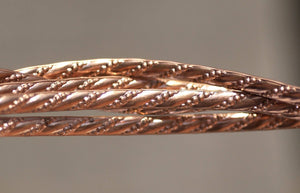 Copper Shank 5.5mm Heavy Rope Textured Metal Strip - DIY Ring Making