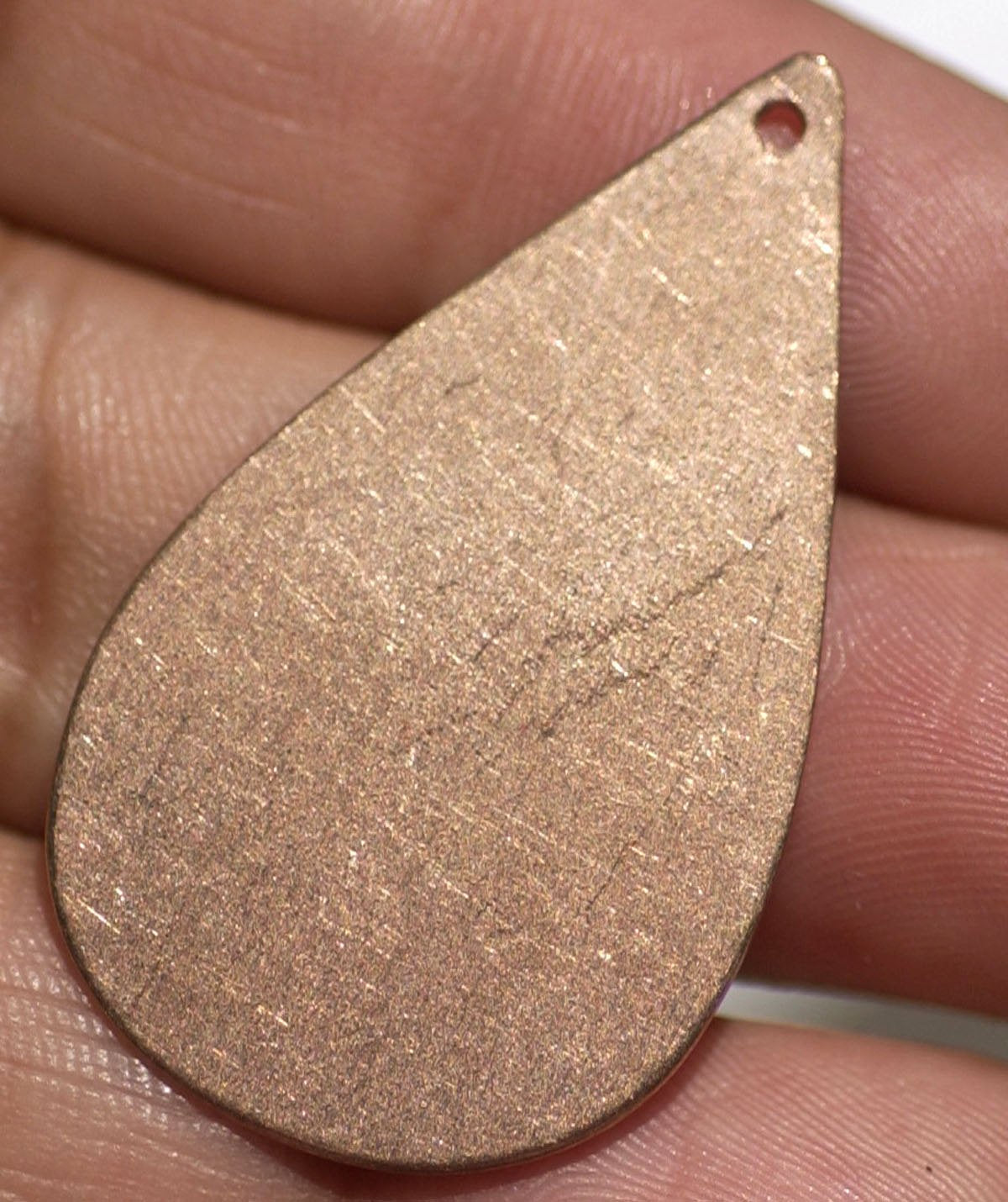 Large Pointed Teardrop with Hole Blanks Shape for Enameling Stamping Texturing Soldering Variety of Metals