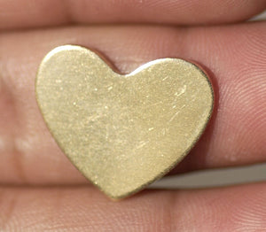 Bronze Blank Heart Classic Shape 18mm x 15mm 20g Cutout for Blanks Metalworking Stamping Texturing