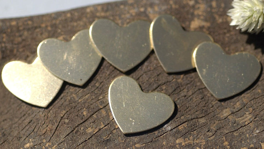 Bronze Blank Heart Classic Shape 18mm x 15mm 20g Cutout for Blanks Metalworking Stamping Texturing