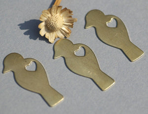 Nickel Silver Perched Bird Blank in Lotus Flowers Texture for Metalworking Enameling Stamping Texturing Blanks - 4 pieces