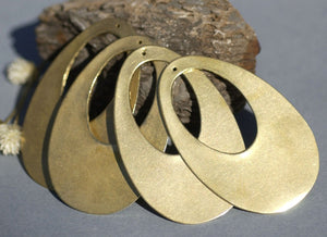 Brass Teardrop 65mm x 41mm Shape with Hole Cutout Blank for Stamping, Metalworking,Texturing, Soldering Blanks