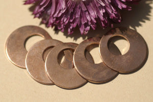 Hoops Blanks 20mm 22G for Earrings or Pendant Circle for Enameling Stamping Texturing, Variety of Metals - 6 Pieces