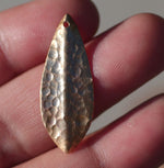 Bronze Blanks Shapes - Woodgrain Textured Leaf - Leaves - Tree Fall Greenery Leaf 3D 30mm x 12mm shape Blank