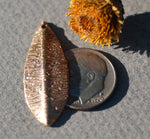 Bronze Blanks Shapes - Woodgrain Textured Leaf - Leaves - Tree Fall Greenery Leaf 3D 30mm x 12mm shape Blank