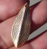 Bronze Blanks Shapes - Woodgrain Textured Leaf - Leaves - Tree Fall Greenery Leaf 3D 30mm x 12mm shape Blank