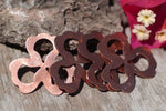 Copper Clover Flower 25mm 22g Cutout Blanks for Enameling Stamping Texturing - 6 pieces