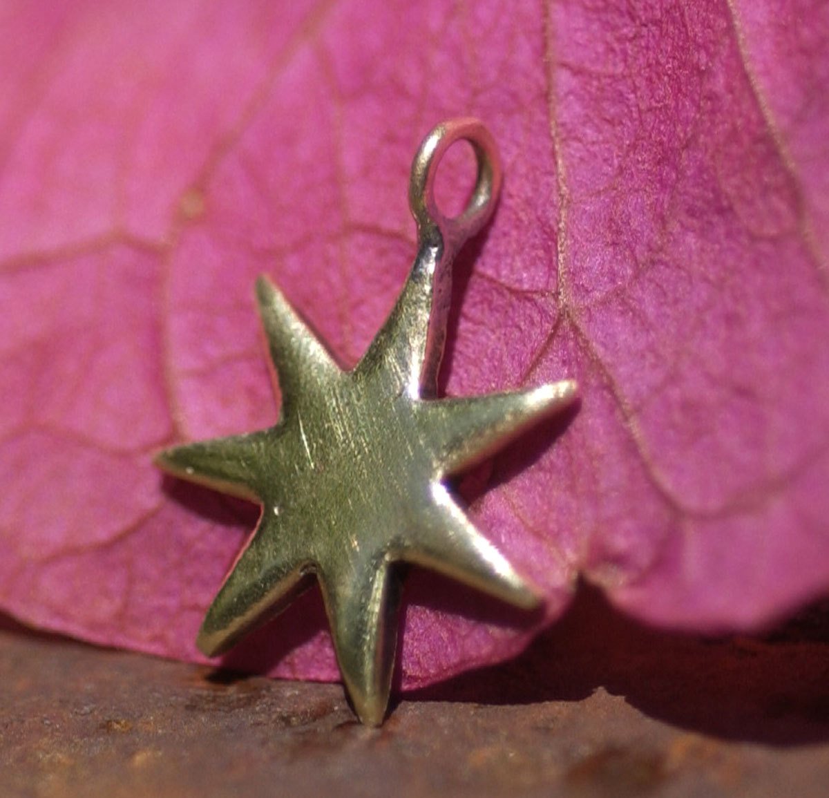 Nickel Silver Fireworks Blank 7 pointed Star for Soldering or Stamping - Jewelry Supplies by SupplyDiva