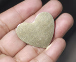 Bronze Heart Classic Blanks 30mm x 33mm 24g Shape Cutout for Stamping Texturing Soldering Jewelry Making Blank - 4 pieces