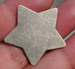 Nickel Silver Star Blank 24G 30mm Cutout for Stamping Texturing Soldering Enameling Charm - Jewelry Supplies