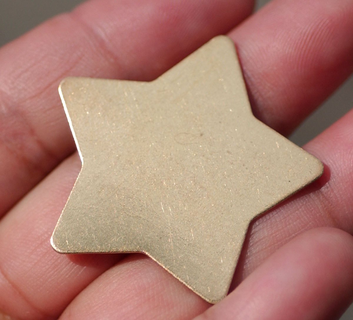 Brass or Bronze Star Blank 24g 36mm for Metalworking Stamping Texturing Soldering Pendant Jewelry Making