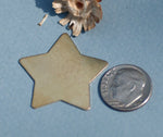 Brass or Bronze Star 24g 30mm Cutout for Blank Metalworking Stamping Texturing Soldering Blanks