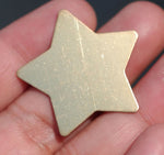 Brass or Bronze Star 24g 30mm Cutout for Blank Metalworking Stamping Texturing Soldering Blanks