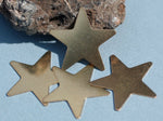 Brass or Bronze Star 30mm 24g Blanks for Metalworking Soldering Stamping Texturing Blank