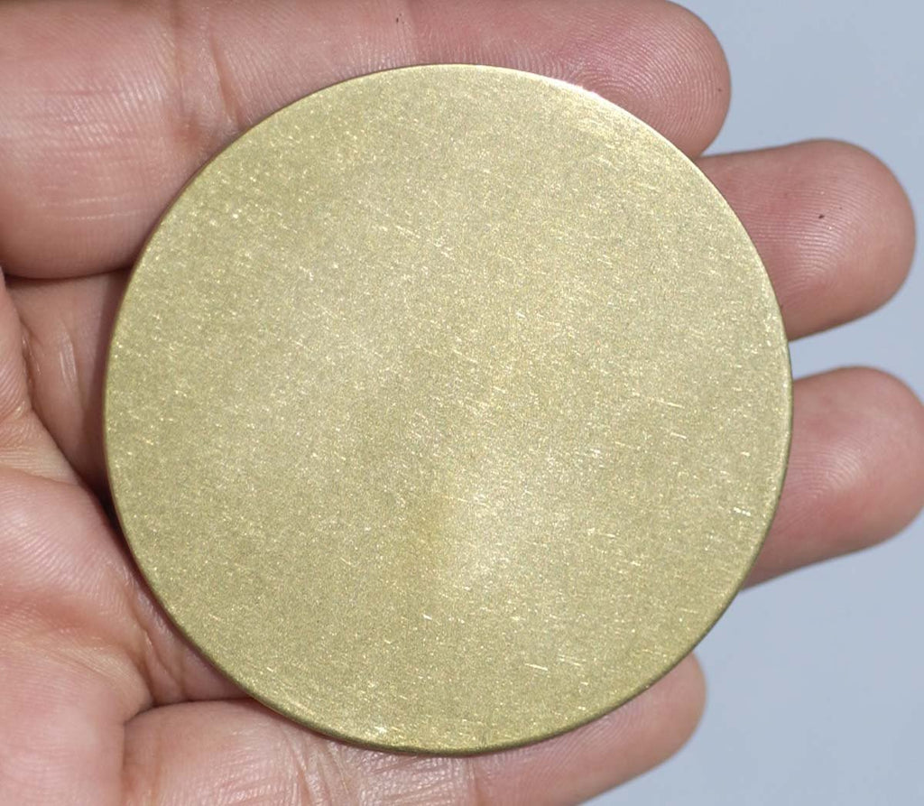 Disc 50mm Blank 20G Circle Cutout for Soldering Stamping Texturing Enameling, Jewelry Supplies - 2 Pieces