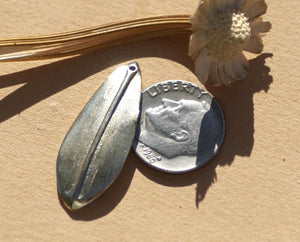 Nickel Silver  Blanks Leaf - Leaves - Tree Fall with Hole Greenery Leaf 3D 30mm x 12mm shape Blank