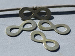 Brass Blank Infinity Symbol Cutout Shape for Metalworking Blanks Shape Form - 4 pieces