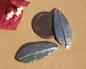 Nickel Silver or Copper or Brass or Bronze Blanks Shapes 24g Antique Hammered Textured Leaf-Leaves-Tree Fall Greenery Leaf 3D shape Blank