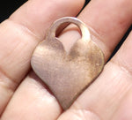 Perfect Heart Padlock 28mm x 22mm Metal Blanks Shape Form for Metalworking Soldering Blank