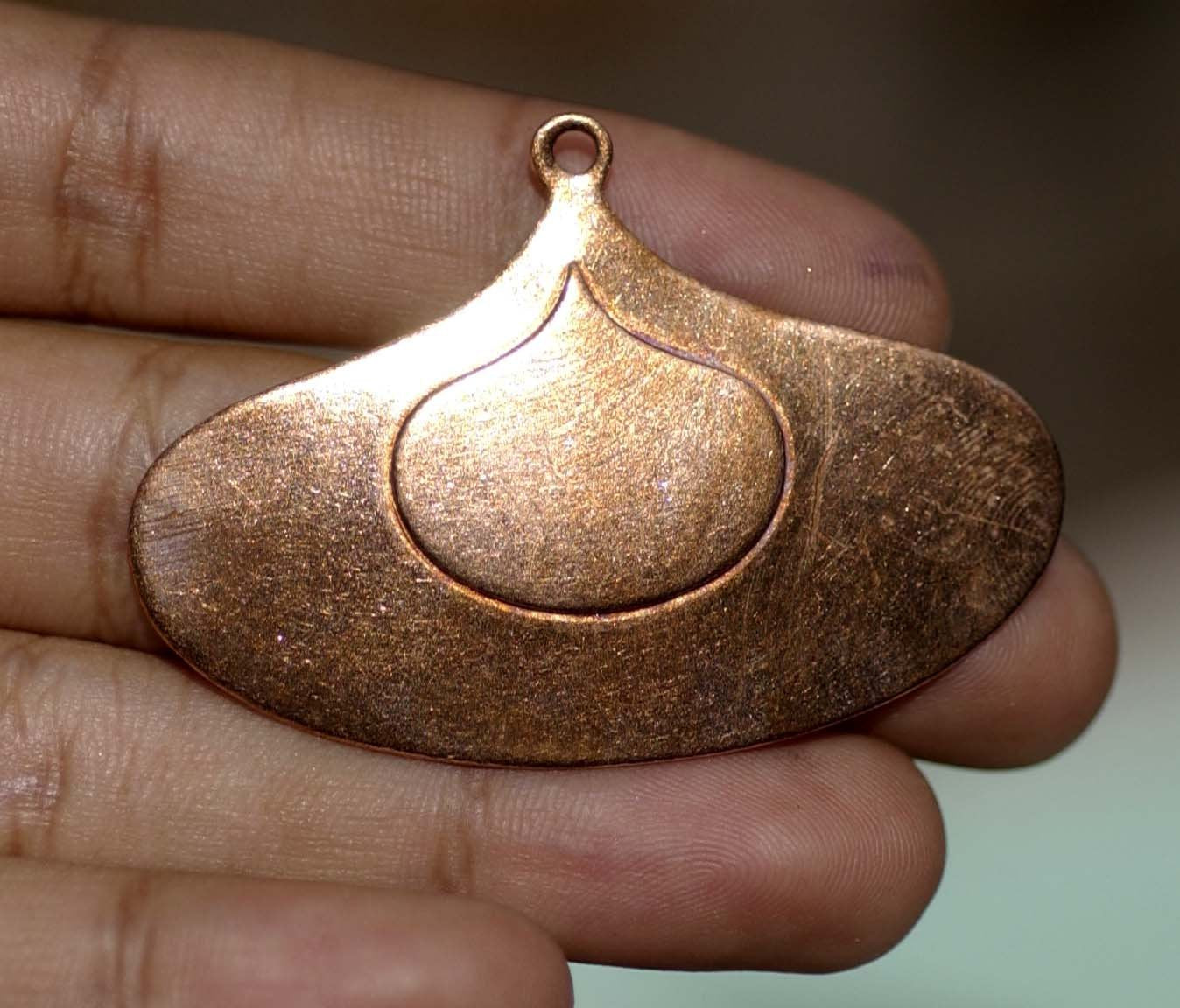 Arabic Hoops Embossed Teardrop with Hole Cutout Blank for Enameling Stamping Texturing Jewelry Making Blanks