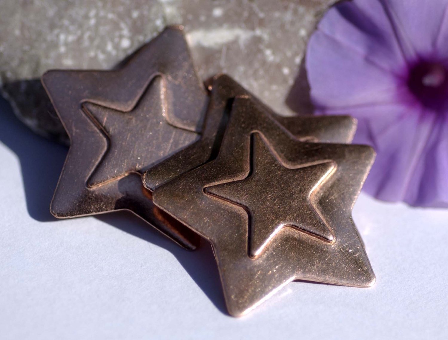 Embossed Starry 30.5mm Blank Cutout for Enameling Stamping Texturing Metalworking Jewelry Making Blanks - 4 pieces