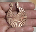Harp Arabic Ruffled Textured 44mm x 34mm 22g for Enameling Metalworking Soldering Stamping Blank Variety of Metals
