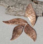 Hammered Leaves Flat Greenery Blank Cutout for Enameling Stamping Texturing Blanks Variety of Metals