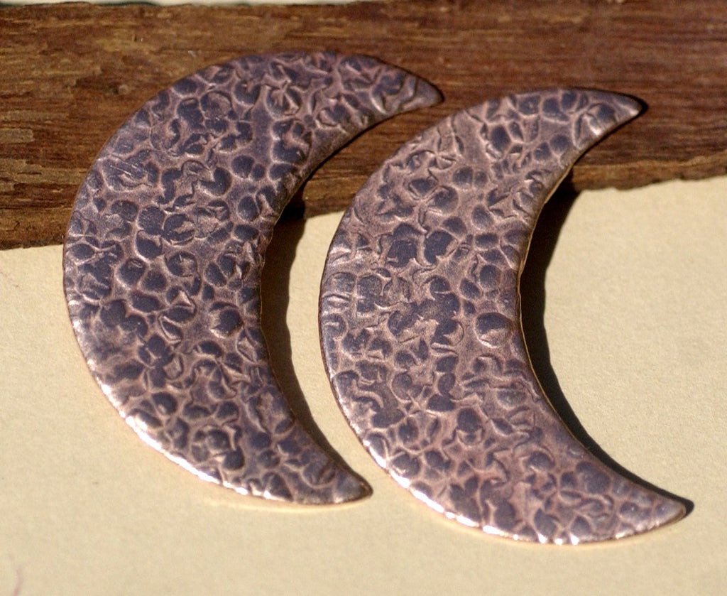 Hammered Moon Fantastica Luna 45mm x 30mm Metal Blanks Shape Form - 2 pieces