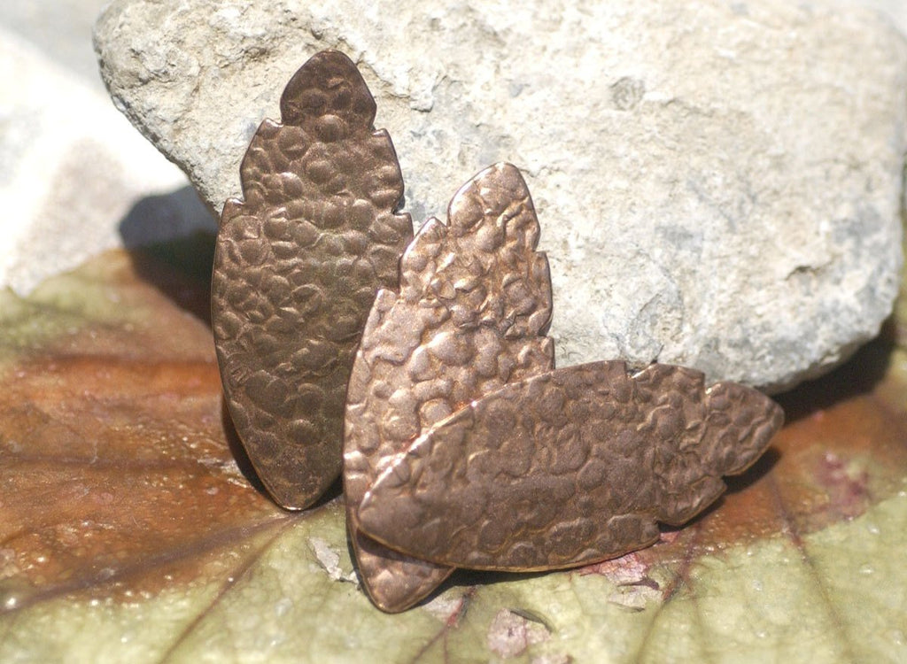 Antique Hammered Leaf 47mm x 20mm Blank Cutout for Enameling Stamping Texturing Blanks Variety of Metals