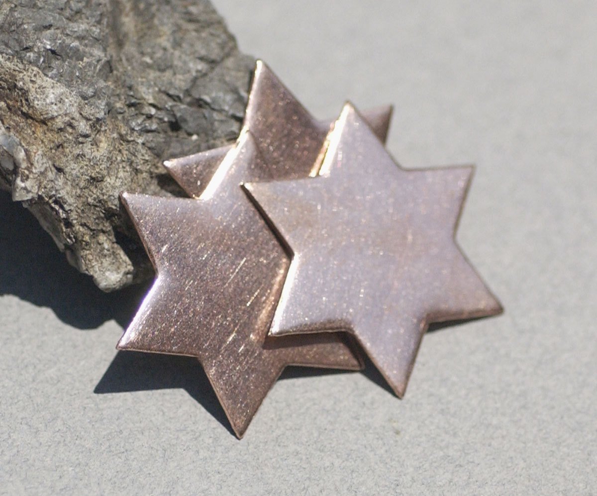 Star of Israel 38mm Blank Cutout for Stamping Texturing Soldering Blanks Variety of Metals