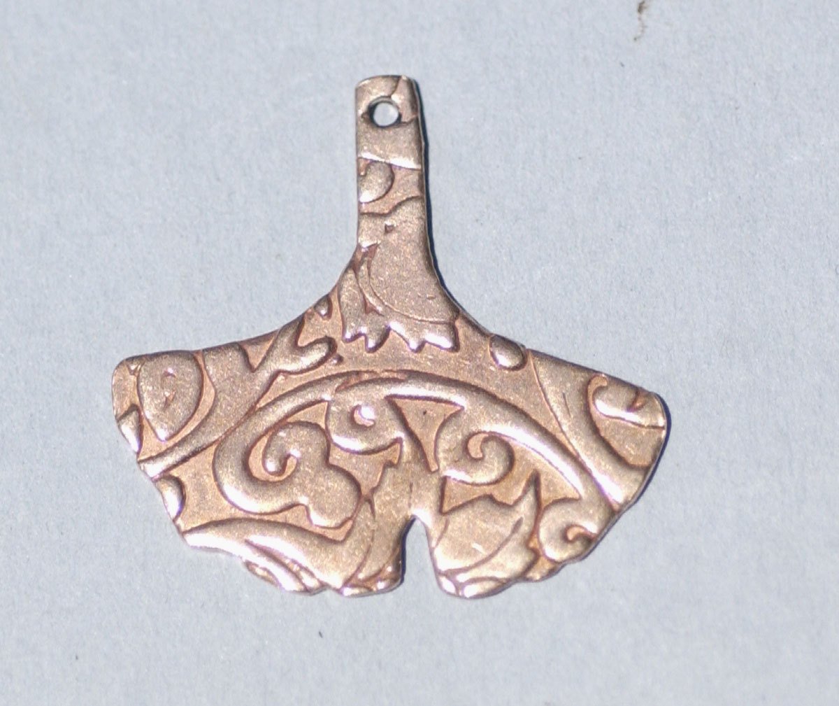 Bronze Blank Ginkgo Biloba Leaf - Leaves - Fall Greenery Cutout for Metalworking Shape Charm Blanks